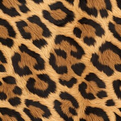 A realistic leopard fur texture, A spotted animal print background, Photorealistic image - Generative AI
