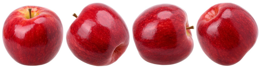 Red apple isolated, transparent PNG, PNG format