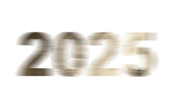 Golden number 2025 in blurred festive background symbolizing past year and transition to 2026.