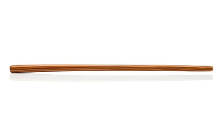 Wooden Bo Staff on white background