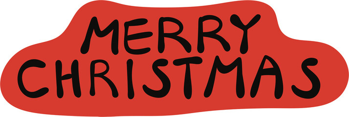 Merry Christmas hand lettering design