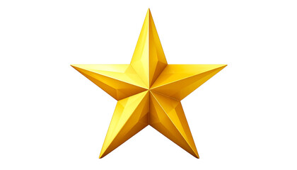 Obraz premium Golden Christmas star decoration isolated on white background