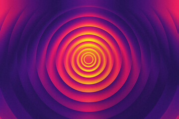 Vibrant abstract background with concentric circles in shades of purple, pink, and yellow, creating a hypnotic and energetic visual effect