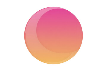Obraz premium Gradient sphere blending pink and yellow hues, creating a smooth, luminous, and modern abstract design.