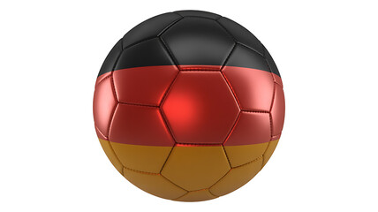 Fototapeta premium A soccer ball displays the colors of a nation, evoking sports and national pride.