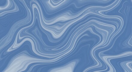 Abstract blue and white marbled texture background with flowing lines