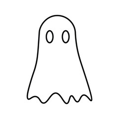 Ghost logo, icon. Ghost isolated on white background. Vector illustration 