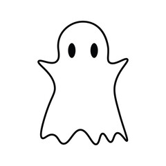 Ghost logo, icon. Ghost isolated on white background. Vector illustration 
