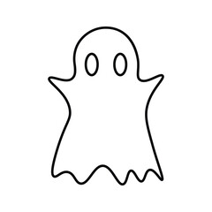 Ghost logo, icon. Ghost isolated on white background. Vector illustration 