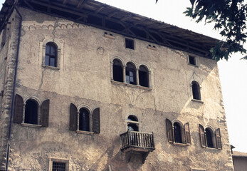 Historic house at Coredo, Trento province, Italy
