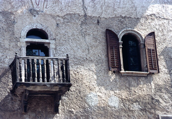 Historic house at Coredo, Trento province, Italy