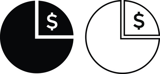 Ratio icon. Graphic template symbol. Represents financial analysis sign
