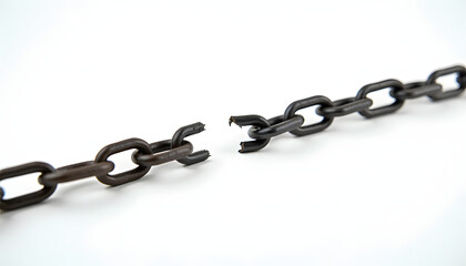 Fototapeta premium Broken Chains Symbolizing Freedom and Release for Motivational Blogs, Social Justice Websites, Emotional Awareness, and Growth Content