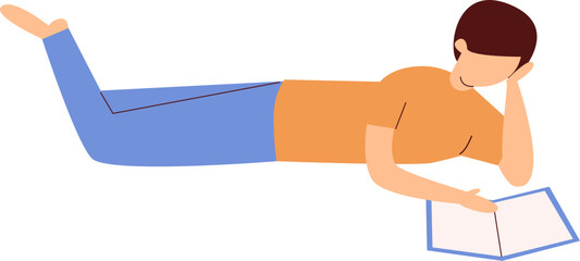 Aesthetic faceless people reading clip art set. Perfect for book lovers, journals, stickers, and cozy digital designs