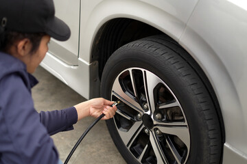 Inflate your car tires to save fuel before traveling.