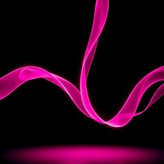 Abstract Pink Smoke Trails on Black Background Vibrant Artistic Design