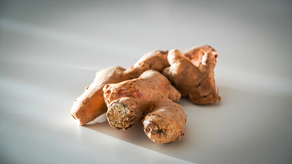Ginger Root on White Background