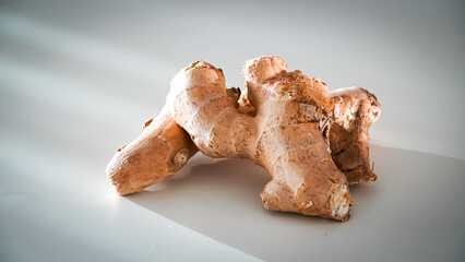 Ginger Root on White Background