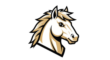 Majestic White Horse Head with Detailed Mane and Focused Gaze.