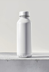 white water bottle on a white background