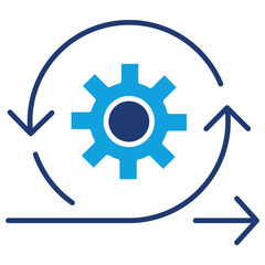 Agile Flat Blue Icon