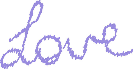 Scribbled Love Text