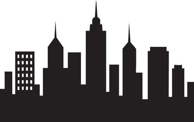 Fototapeta premium Skyscrapers skyline silhouette vector