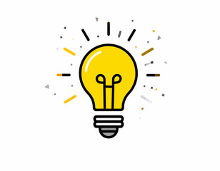 Bright Idea A Glowing Light Bulb Symbolizing Innovation and New Concepts
