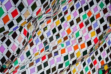 Geometry zig zag pattern. Abstract background of colored rhombus.