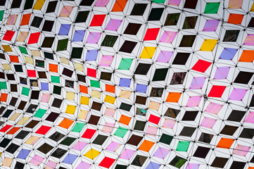 Geometry zig zag pattern. Abstract background of colored rhombus.
