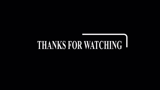 Thanks for watching animation for with transparent background in 4k thanks for watching animation with alpha channel.