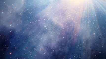 Blue Purple Space Abstract Background Light Ray Dust Particle Cosmos