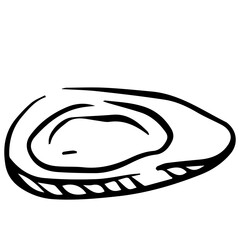 shell aesthetic seafood fish doodle for restaurant menu