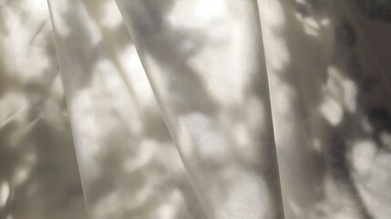 Soft White Sheer Fabric Shadow Texture Minimal Abstract Background