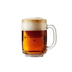 Refreshing cold beer in a classic glass mug with frothy head perfect for any occasion