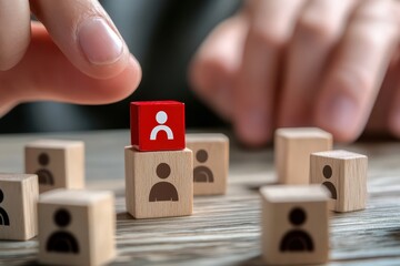 Recruitment Decision: A close-up shot captures the pivotal moment of human resource. highlighting the careful selection process, person in a workplace environment.