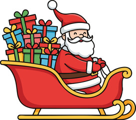 santa claus with gifts