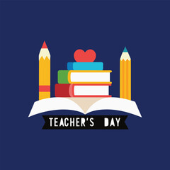 modern flat vector art celebrating international teachers day