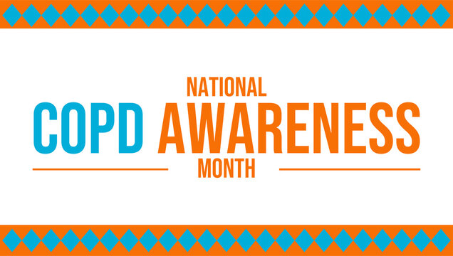 National COPD Awareness Month banner design in clean modern style on white background, perfect for health campaigns