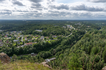 Landscape View Over Town Taberg