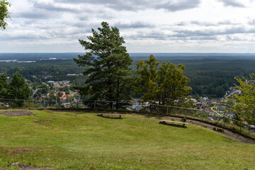 Landscape View Over Town Taberg