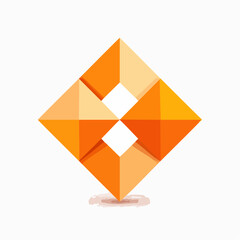 Abstract geometric design featuring interconnected shapes and warm color palette application