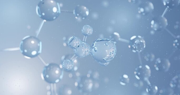 Magnesium sulfate rotating 3D model of anticonvulsant agent, seamless looped video
