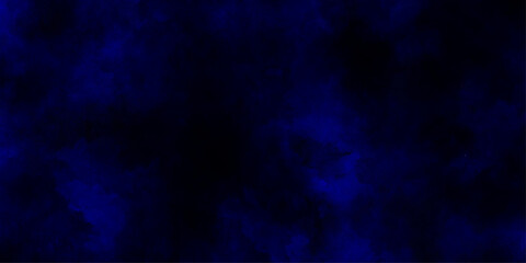 Fototapeta premium Dark blue background with clouds, Light ink canvas for modern creative grunge design brush painted blue background used in weeding card, grungy background for decoration