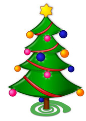 christmas tree with christmas balls