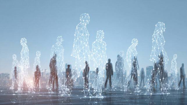 network of people growing rapidly into a social media or community with internet referral and multi level marketing (MLM)