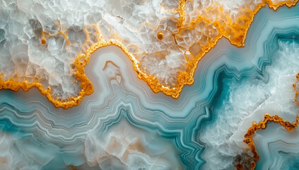 Polished onyx marble with aqua tones