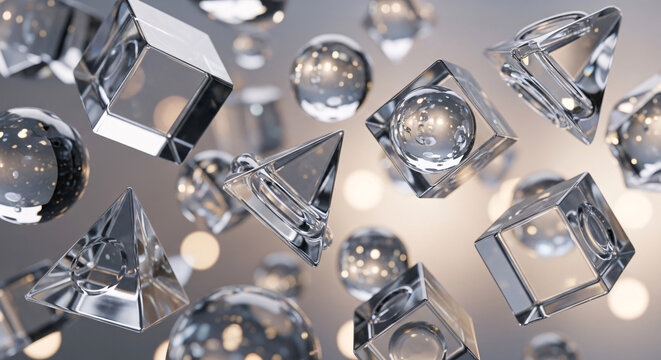 Abstract Geometric Shapes in Motion