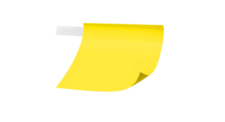 Sticky note reminder. Post it note paper. Yellow sheets for notes isolated with clipping path on background.