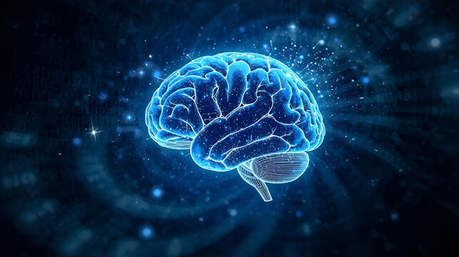 Futuristic ai digital brain abstract network energy flow background image